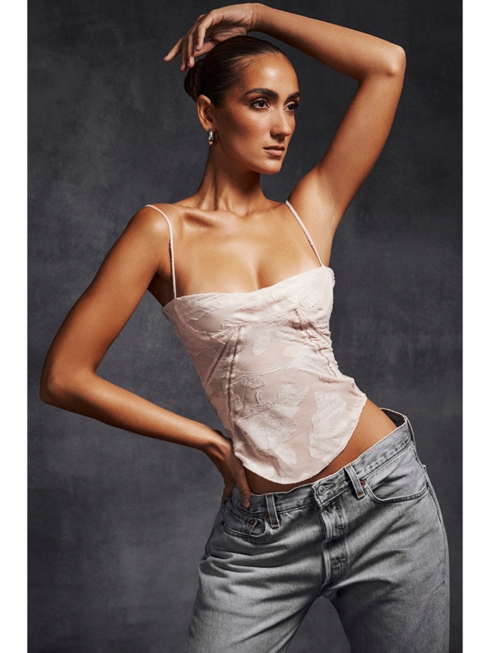 NEW House of CB Lisette Top Pale Pink Large+ (XL) with Plus Cup